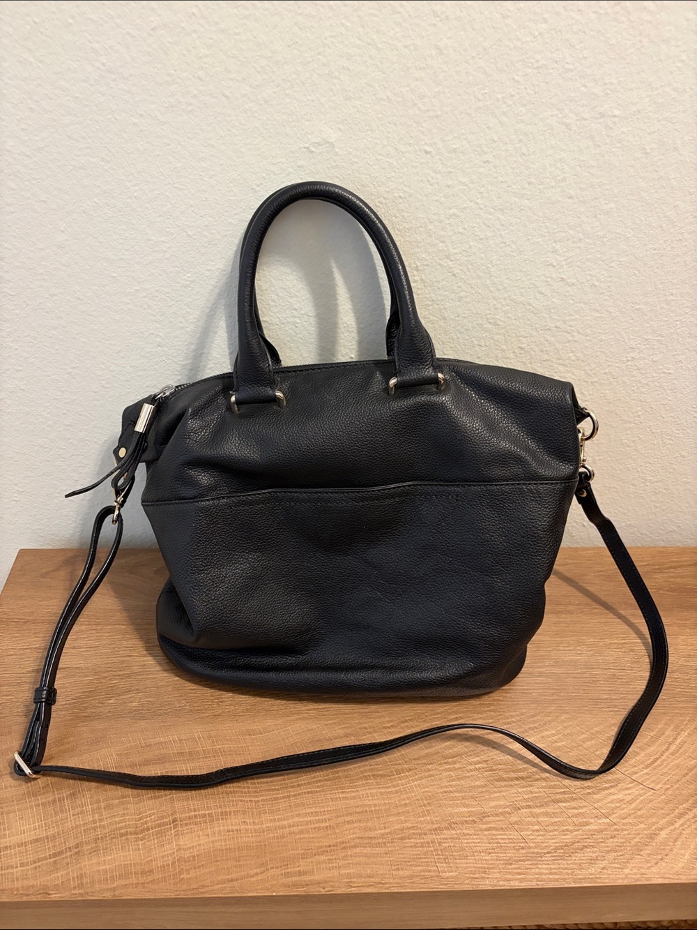 Banana Republic Leather Tote Bag with Removable Strap